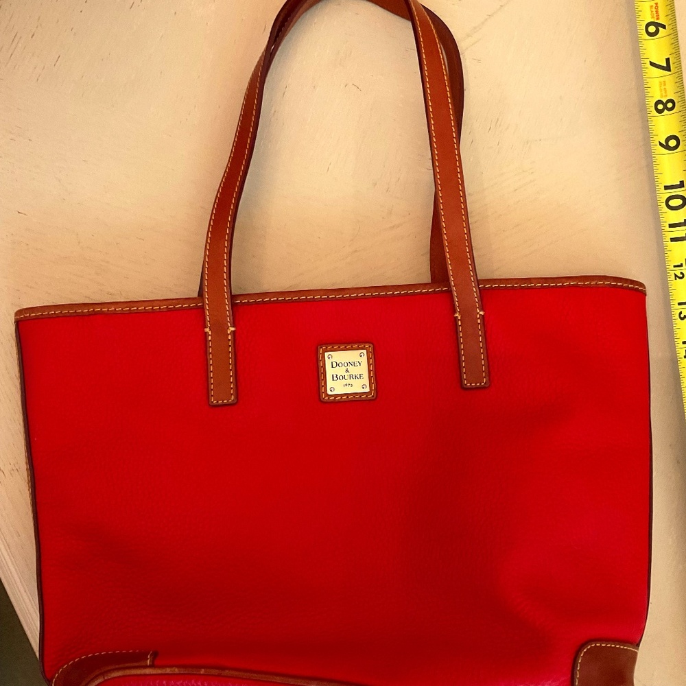 Dooney & Bourke Red Leather Tote.